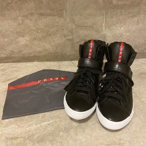 Prada Hightop Leather Sneakers